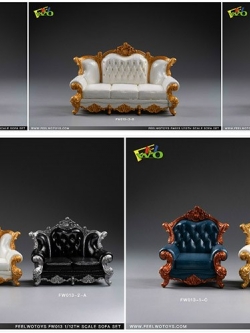 [สั่งจอง]FEELWOTOYS FW013 1/12 Scale Sofa set โซฟาสเกล 1/12 สามสีสามสไตล์