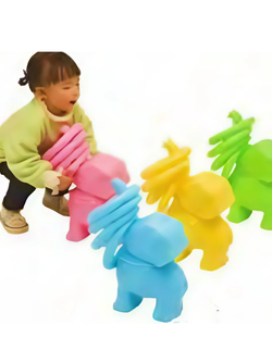 โยนห่วงช้างสีหวาน 1ชุดมี4ตัว ขนาดกลาง ของเล่นเสริมพัฒนาการ ,ของเล่นเสริมทักษะ,ของเล่นเด็ก, สื่อการสอนอนุบาล