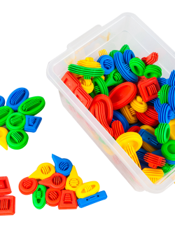 มีตัวต่อนุ่มนิ่ม 80 ชิ้น ชุดเรขาคณิต ,ของเล่นเสริมพัฒนาการ, ของเล่นเด็กอนุบาล, สื่อการสอนเด็กอนุบาล