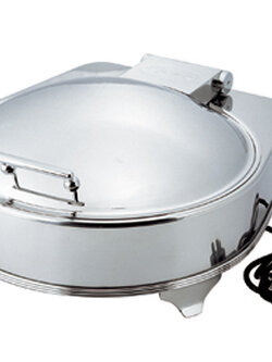 อ่างอุ่นอาหารแบบกลม พร้อมแผ่นไฟฟ้าทำความร้อน