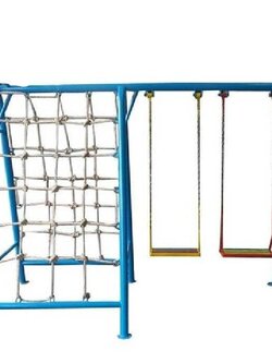 เครื่องเล่นสนามเด็ก ชุดชิงช้าพร้อมปีนป่ายเชือก สั่งทำตามสีที่ต้องการได้ สินค้าผลิตในไทย สั่งผลิต10-20วัน