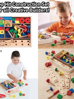 ชุดช่างไม้อัจฉริยะ ส่งเสริมความคิดริเริ่มสร้างสรรค์ การสร้าง การทำโปรเจค Construction Set in a Box Melissa&Doug, ของเล่นเสริมพัฒนาการ, ของเล่น