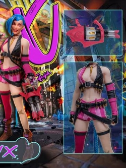 [สั่งจอง][Costume] จิ๊งซ์ อีสาวต๊อง จอมทำลายล้างปืนมโหฬาร LOL MIX MAX 1/6 JinX Accessories Package