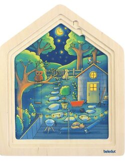 ปริศนาภาพในบ้านกลางวัน และกลางคืน ,ของเล่นเสริมทักษะ,ของเล่นเด็ก, สื่อการสอนอนุบาล,พร้อมส่ง