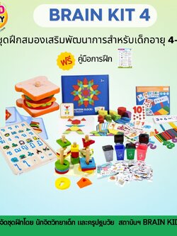ชุดฝึกสมองเสริมพัฒนาการ 4 ขวบขึ้นไป,Brain Kit 4 สำหรับเด็กอายุ 4-6 ปี กระตุ้นพัฒนาการ โรงพยาบาล สื่อการสอน โรงเรียน