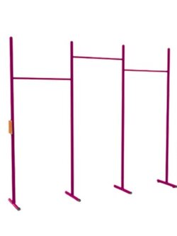 เครื่องออกกำลังกาย กลางแจ้ง ชุดอุปกรณ์ บริหารแขน หัวไหล่ แบบบาร์โหน 3 ระดับ ลานกีฬา อเนกประสงค์ สนามกีฬา สั่งผลิตตามสีที่ต้องการได้