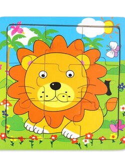 จิ๊กซอว์ สิงโตในสวน 9 ชิ้น,ของเล่น,จิ๊กซอว์,ตัวต่อ,ของเล่นไม้,ของเล่นเสริมทักษะการเรียนรู้, ของเล่นเสริมพัฒนาการเด็กอนุบาล, สื่อการสอนปฐมวัย, พร้อมส่ง