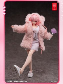 [พร้อมส่ง] Snail Shell 1/12 : Light Pink Plush Cloth (เฉพาะเสื้อคลุมเสริม)