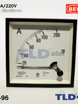 พาแนลมิเตอร์ แบบเข็ม ขนาด 100A ขนาด 96x96 mm. รุ่น BE-96 พร้อมอุปกรณ์ยึด Panel Meter ตัววัดความถี่ไฟฟ้า (Analog Frequency Panel Meter)