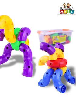 โค้งงอต่อเพลิน 80 ชิ้น ตัวต่อโค้ง ,ตัวต่อ , ส่งเสริมการเรียนรู้ ,ของเล่นเสริมพัฒนาการ,ของเล่น , สื่อการสอน ,เสริมจินตนาการ