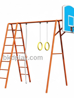 เครื่องเล่นสนามกลางแจ้ง เครื่องเล่นสนามเหล็ก ชุดปีนป่าย รวมแป้นบาส5 OutdoorPlayground,ผลิตเครื่องเล่นสนาม,เครื่องเล่นในสนามเด็กเล่น,เครื่องเล่นงบสพฐ.,ประชารัฐ, ราคาโรงงาน