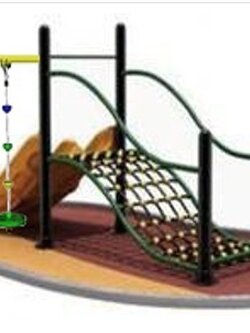 สไลเดอร์ 80 รางคู่ + ปีนป่ายตาข่าย เครื่องเล่นสนามเหล็ก เครื่องเล่นสนามกลางแจ้ง สนามเด็กเล่น สั่งผลิต 10-20 วัน