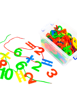 ชุดร้อยเชือกตัวเลข ,ของเล่นเสริมพัฒนาการ, ของเล่น, สื่อการสอน เด็กอนุบาล,พร้อมส่ง