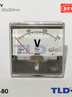 พาแนลมิเตอร์ แบบเข็ม ขนาด 300v ขนาด 80x80 mm. รุ่น BP-80 พร้อมอุปกรณ์ยึด Panel Meter ตัววัดความถี่ไฟฟ้า (Analog Frequency Panel Meter)