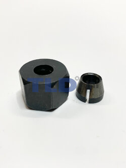 ชุดปากจับ (ปากจับ+น็อตยึดปลาย) หินเจียรคอยาว Maktec มาคเทค รุ่น MT370, MT372, MT910 - Makita มากีต้า รุ่น 3700, 3700B (ปากจับ)