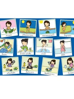 บัตรภาพ สำหรับกระเป๋าผนังชุดเรียงลำดับเหตุการณ์ของเล่นเสริมพัฒนาการ ,ของเล่นเสริมทักษะ,ของเล่นเด็ก, สื่อการสอน