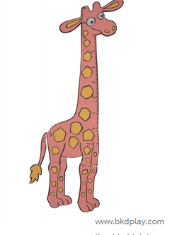 ที่วัดส่วนสูงโฟมอีวีเอวัดส่วนสูงยีราฟ 3 ชิ้น ความสูง,วัดส่วนสูง,ที่วัดส่วนสูงเด็ก ของใช้โรงเรียน สื่อการสอน