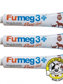 สุดคุ้ม..Furmeg 3plus เฟอร์เม็ค3พลัส เจลบำรุงขน ผิวหนัง เจริญอาหาร สำหรับสุนัขและแมว 30กรัมx3หลอด