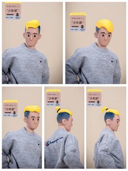 [สั่งจอง] TrickyMan12 1/6 Male Action Figure Head Sculpt Set 2.0