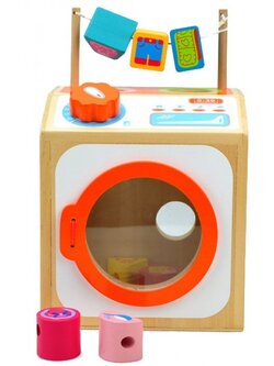 เครื่องซักผ้าไม้, ของเล่น,ของเล่นจำลอง,ของเล่นไม้,บทบาทสมมุติ,ของเล่นเสริมทักษะการเรียนรู้, ของเล่นเสริมพัฒนาการเด็กอนุบาล, สื่อการสอนปฐมวัย, พร้อมส่ง