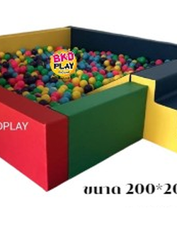บ่อบอล พร้อมสไลด์ มีบันได อ่างบอลสี่เหลี่ยมนุ่มนิ่ม ,กันกระแทก เบาะนุ่ม หนัง pvc คอกกั้นเด็ก รับทำบ้านบอลในห้าง