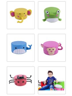 ชุดโซฟารูปสัตว์หรรษา 5 ชนิด เบาะนุ่มนิ่ม เรขาคณิตนุ่มนิ่ม Kids Zone พร้อมส่ง