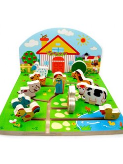 ตัวต่อรางเลื่อน ชุดฟาร์มสัตว์,ของเล่น,รางเลื่อน,ของเล่นไม้,ฟาร์มสัตว์,ของเล่นเสริมทักษะการเรียนรู้, ของเล่นเสริมพัฒนาการเด็กอนุบาล, สื่อการสอนปฐมวัย, พร้อมส่ง