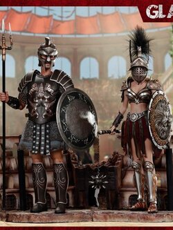 [สั่งจอง]HHmodel & HaoYuTOYS HH18018 Black /HH18019 Red : 1/6 Empire Legion-Empire Gladiator，Imperial Female Warrior