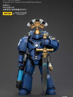 [พร้อมส่ง] Joy toy 1/18 Ultramarines - MK VI Tactical Squad ---- JT00096 : Sergeant with Plasma Pistol and Power Sword