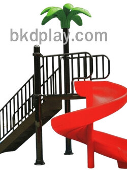 สไลเดอร์วนเกลียวพร้อมบันได รางสไลเดอร์เดี่ยววนสูง140ซม. เครื่องเล่นสนามเหล็ก เครื่องเล่นสนามกลางแจ้ง วางขอบสระน้ำ สระว่ายน้ำ สนามเด็กเล่น สินค้าสั่งผลิตในไทย