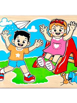 ภาพตัดต่อ เด็กชายเด็กหญิง เรียนเรื่องเพศ ,ของเล่น, ของเล่นเด็ก, จิ๊กซอว์ ของเล่นไม้, ของเล่นเสริมพัฒนาการ, ของเล่นเด็กอนุบาล, สื่อการสอนเด็กอนุบาล