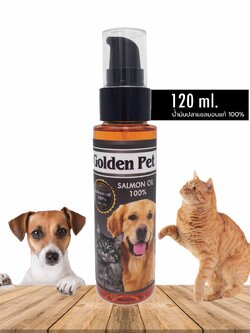 Golden Pet น้ำมันปลาแซลมอน 100% Salmon Oil (120ml)