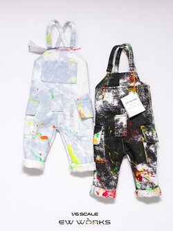 [สั่งจอง]EW WORKS EW002 1/6 Smudge Printing Handmade Graffiti Splashing Ink Overalls