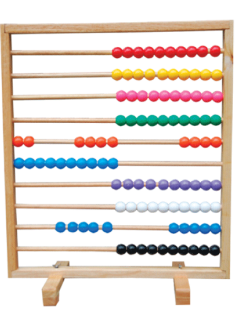 ลูกคิดยักษ์ 100 เม็ด (เม็ดใหญ่), ของเล่นไม้, ของเล่นเสริมพัฒนาการ, ของเล่นเด็กอนุบาล, สื่อการสอนเด็กอนุบาล