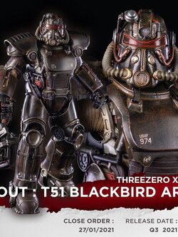 [สั่งจอง]ThreeZero X Bethesda 3Z0179 1/6 scale Fallout : T51 blackbird armor pack