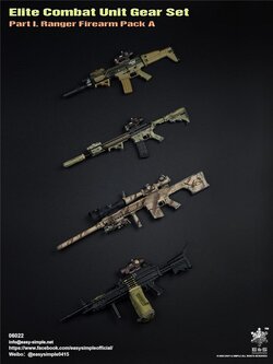 [สั่งจอง]Easy&Simple 06022 1/6 Scale Elite Combat Unit Gear Set Part I. Ranger Firearm Pack A