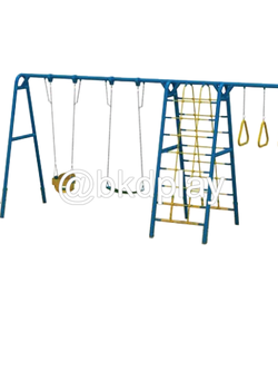 เครื่องเล่นเหล็กรวมมิตร 4 อย่าง เครื่องเล่นสนามเหล็ก ,ชิงช้า,สไลเดอร์, เครื่องเล่นสนามกลางแจ้ง ของเล่นเด็ก,เครื่องเล่นโรงเรียน,งานสั่งผลิต 10-20 วัน