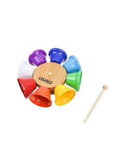 กระดิ่งแท่นไม้สายรุ้ง , ฝึกประสาทสัมผัส ,ด้านการได้ยิน, สื่อการสอน ,ของเล่น