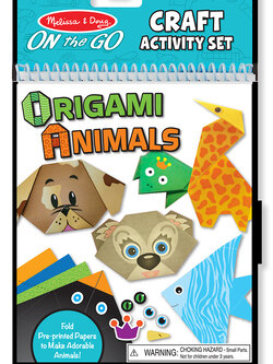 พับกระดาษแสนสนุก รูปสัตว์ต่างๆ ส่งเสริมการมีสมาธิ การออกแบบ On-the-Go Origami Set Melissa&Doug, ของเล่นเสริมพัฒนาการ, ของเล่น