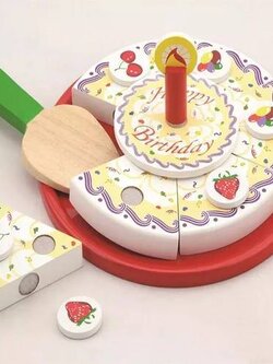 ชุดเค้กวันเกิดแสนอร่อย ส่งเสริมการเล่นสวมบทบาท เสริมสร้างการเล่นอย่างมีจินตนาการ ของเล่นเด็ก,อนุบาล, ของเล่นเสริมพัฒนาการ, ของเล่น