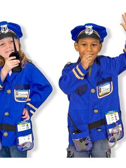 ชุดแฟนซีตำรวจ ฟรีไซส์ 3-6 ขวบ สูง 100-135 cm Melissa & Doug Police Role Play Costume Set รุ่น4835 ของเล่นเสริมพัฒนาการเด็ก
