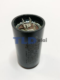 คาปาซิเตอร์สตาร์ท 53-64uf 220v ใช้กับ ปั๊มน้ำบาดาล, ปั๊มซัมเมอร์ส(ซัมเมิส), Franklin , คาปาซิเตอร์, START CAPACITOR ยี่ห้อ Mallory