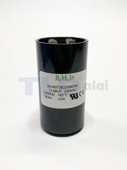 คาปาซิเตอร์สตาร์ท 72-88uf 220v ใช้กับ ปั๊มน้ำบาดาล, ปั๊มซัมเมอร์ส(ซัมเมิส), Franklin , คาปาซิเตอร์, START CAPACITOR ยี่ห้อ BMI