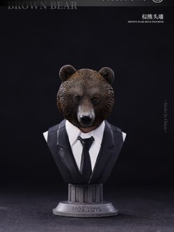 [สั่งจอง] MOSTOYS MS2403 1/6 : Brown bear head Figurine