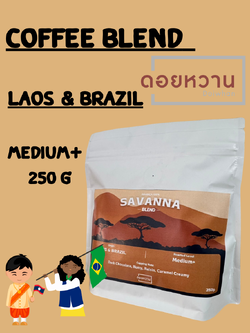 กาแฟคั่ว บราซิลเบลน Brazil Blend Medium Plus Roast 250 กรัม