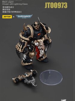 [พร้อมส่ง)Joy toy 1/18 : Chaos Space Marines Black Legion Chosen- JT00973 : with Lightning Claws
