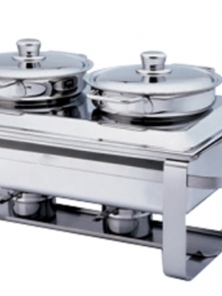 หม้อซุปคู่แบบเหลี่ยม