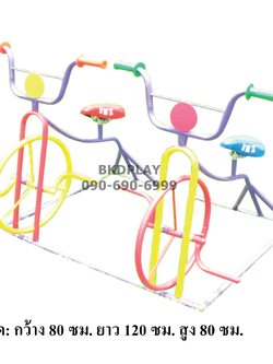 เครื่องออกกำลังกายกลางแจ้ง,จักรยานออกกําลังกายเด็ก,เครื่องปั่นจักรยาน 2 ที่นั่งสำหรับเด็ก Outdoor Playground,สินค้าสั่งผลิต 10-20 วัน