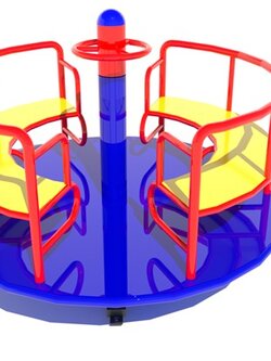 เครื่องเล่นสนามกลางแจ้ง เหล็ก คอกหมุน ปรับใหม่ตามมาตรฐาน มอก. Outdoor Playground, ม้าหมุนเหล็ก ราคาโรงงาน ผลิตในไทย