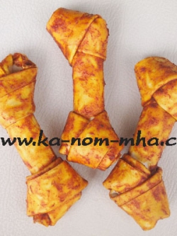 กระดูกผูก 4.5 นิ้ว ชุบไก่หยอง 500g (12 ชิ้น) รสชาติถูกใจ